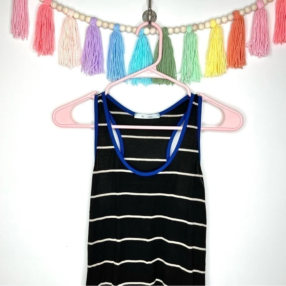 Blu Planet Soft Stripe Razorback Lightweight Tank Top Size Extra Small - Picture 2 of 9